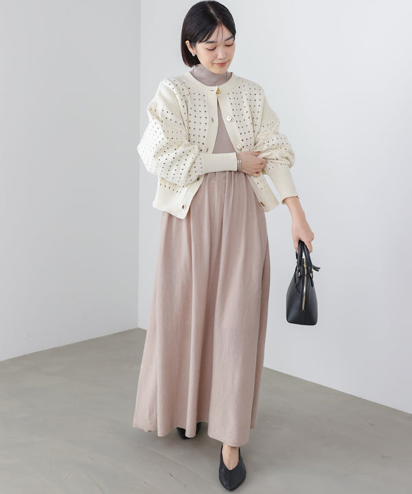 ギャザーニットワンピース［3/6発送予定］