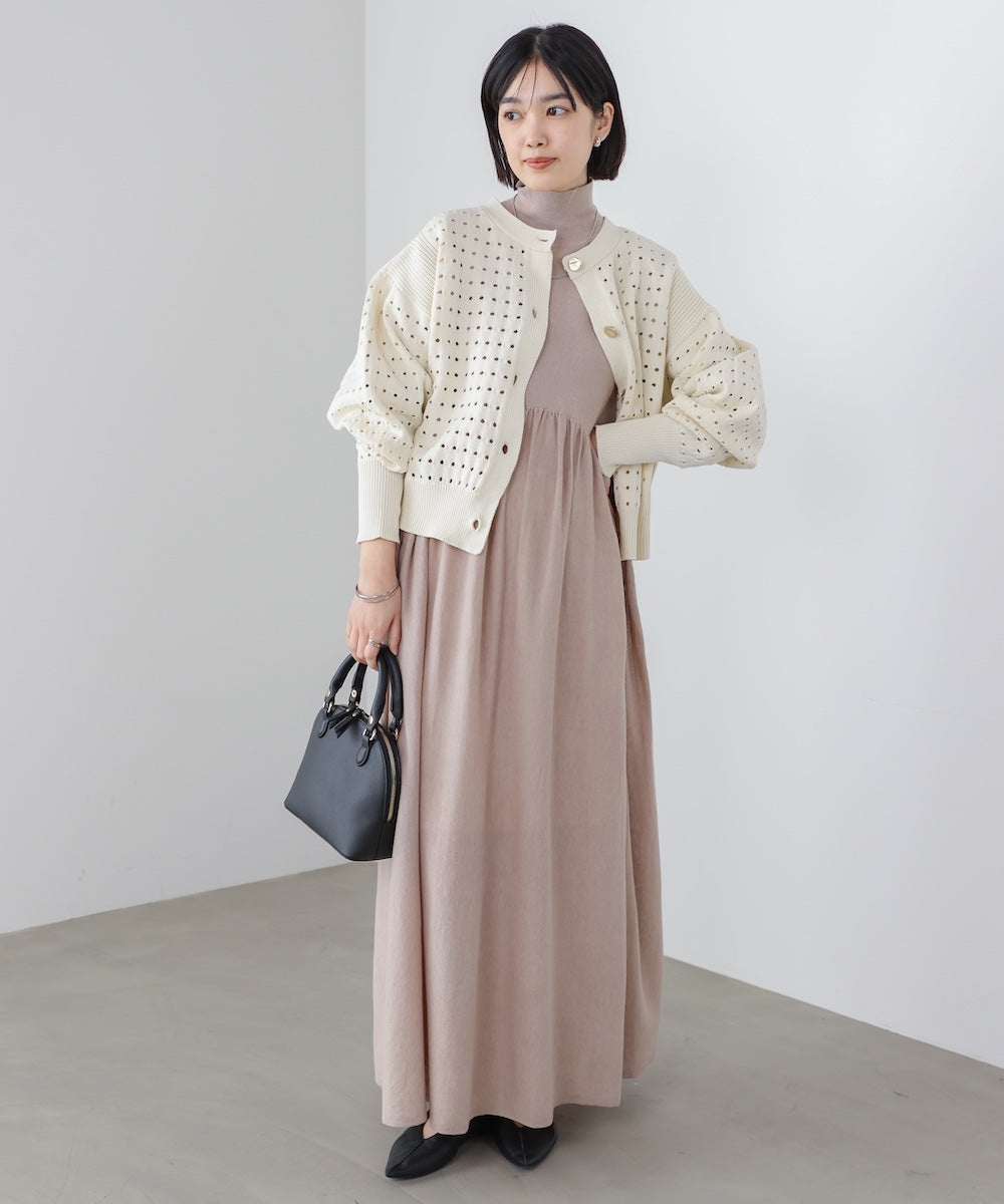 ギャザーニットワンピース［3/6発送予定］