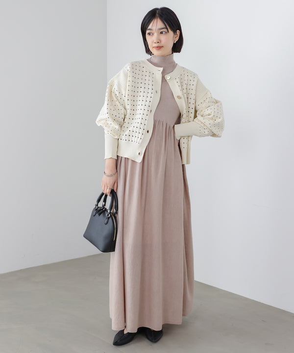 ギャザーニットワンピース［3/6発送予定］