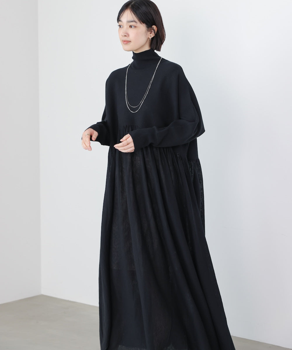 ギャザーニットワンピース［3/6発送予定］