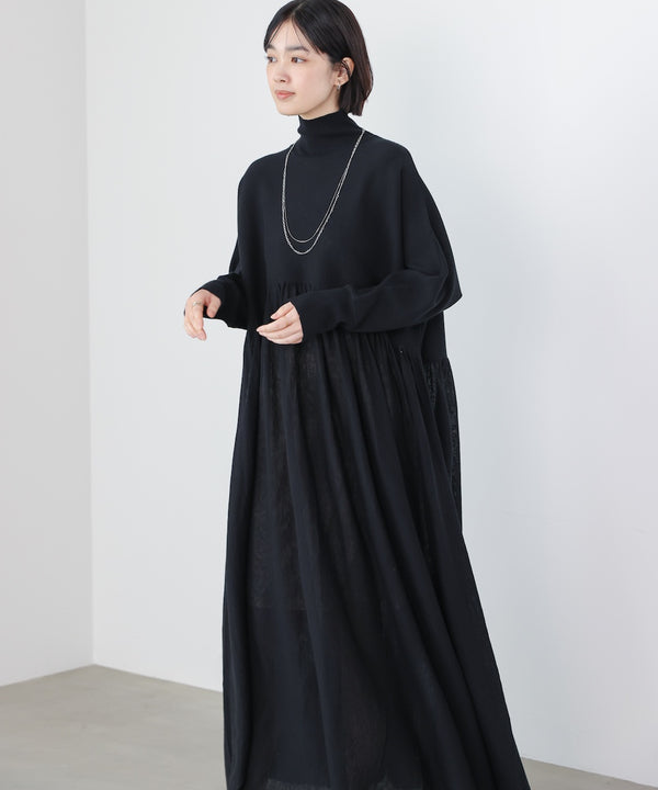 ギャザーニットワンピース［3/6発送予定］