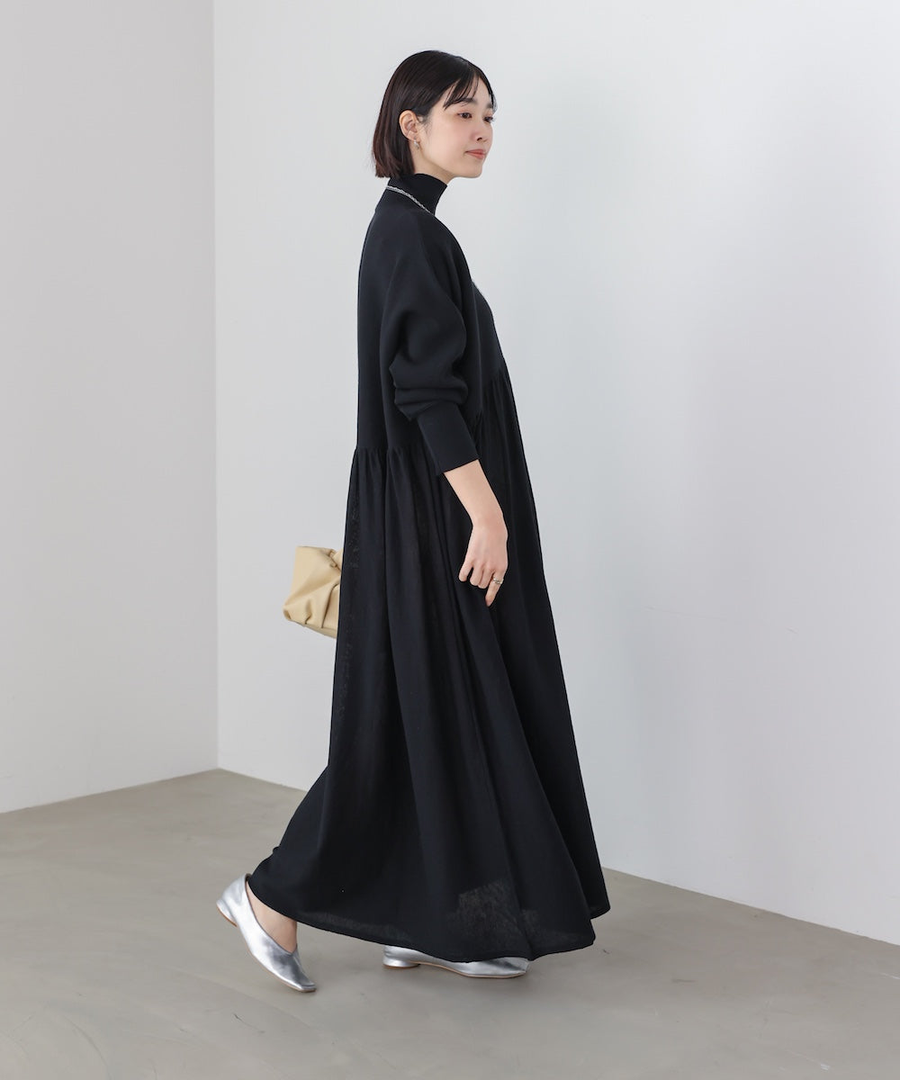 ギャザーニットワンピース［3/6発送予定］