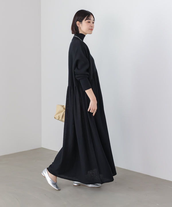 ギャザーニットワンピース［3/6発送予定］