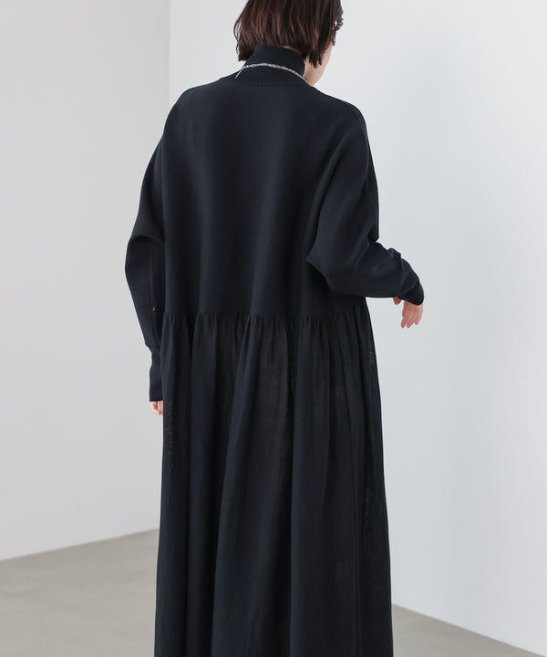 ギャザーニットワンピース［3/6発送予定］