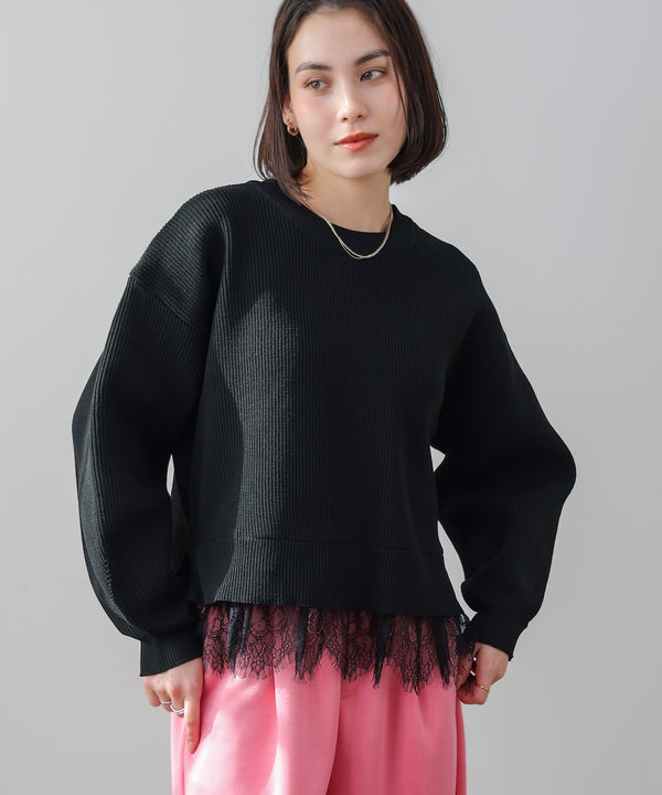 軽量レイヤードニットプルオーバー［2/6発送予定］