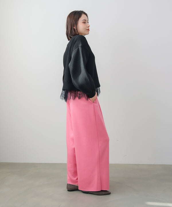 軽量レイヤードニットプルオーバー［2/6発送予定］