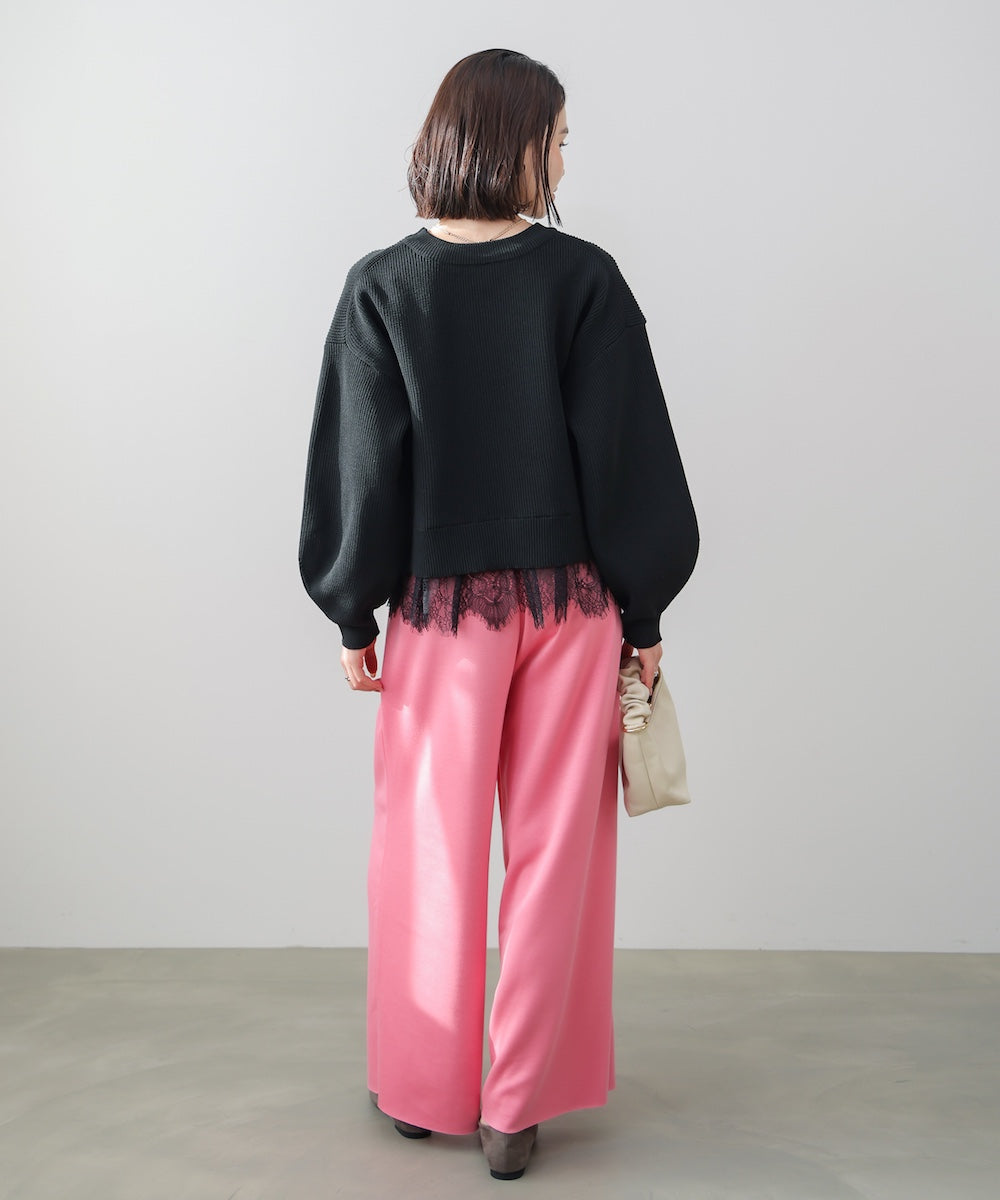 軽量レイヤードニットプルオーバー［2/6発送予定］