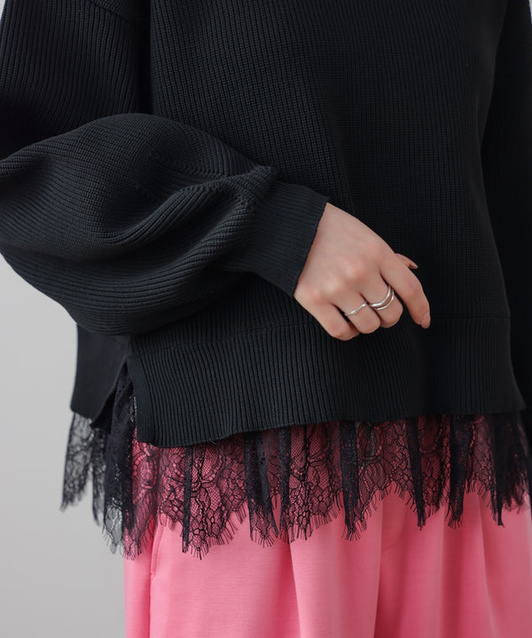 軽量レイヤードニットプルオーバー［2/6発送予定］