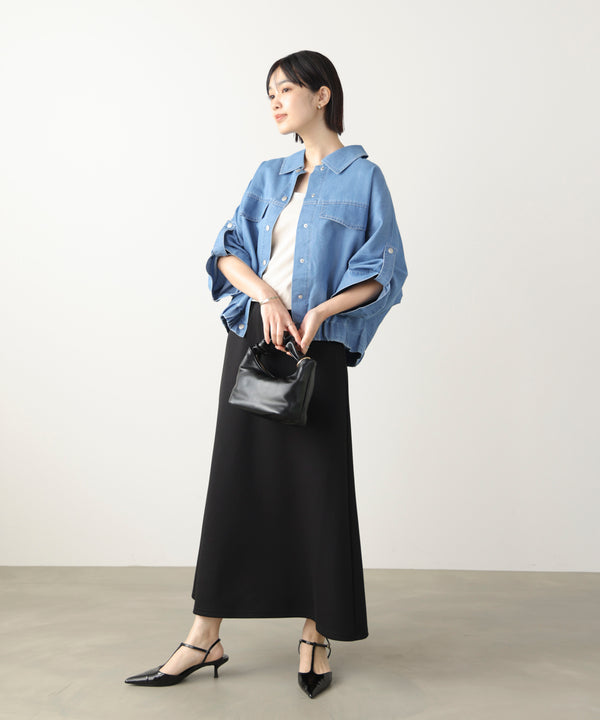 ライトデニムドルマンブルゾン［2/20発送予定］