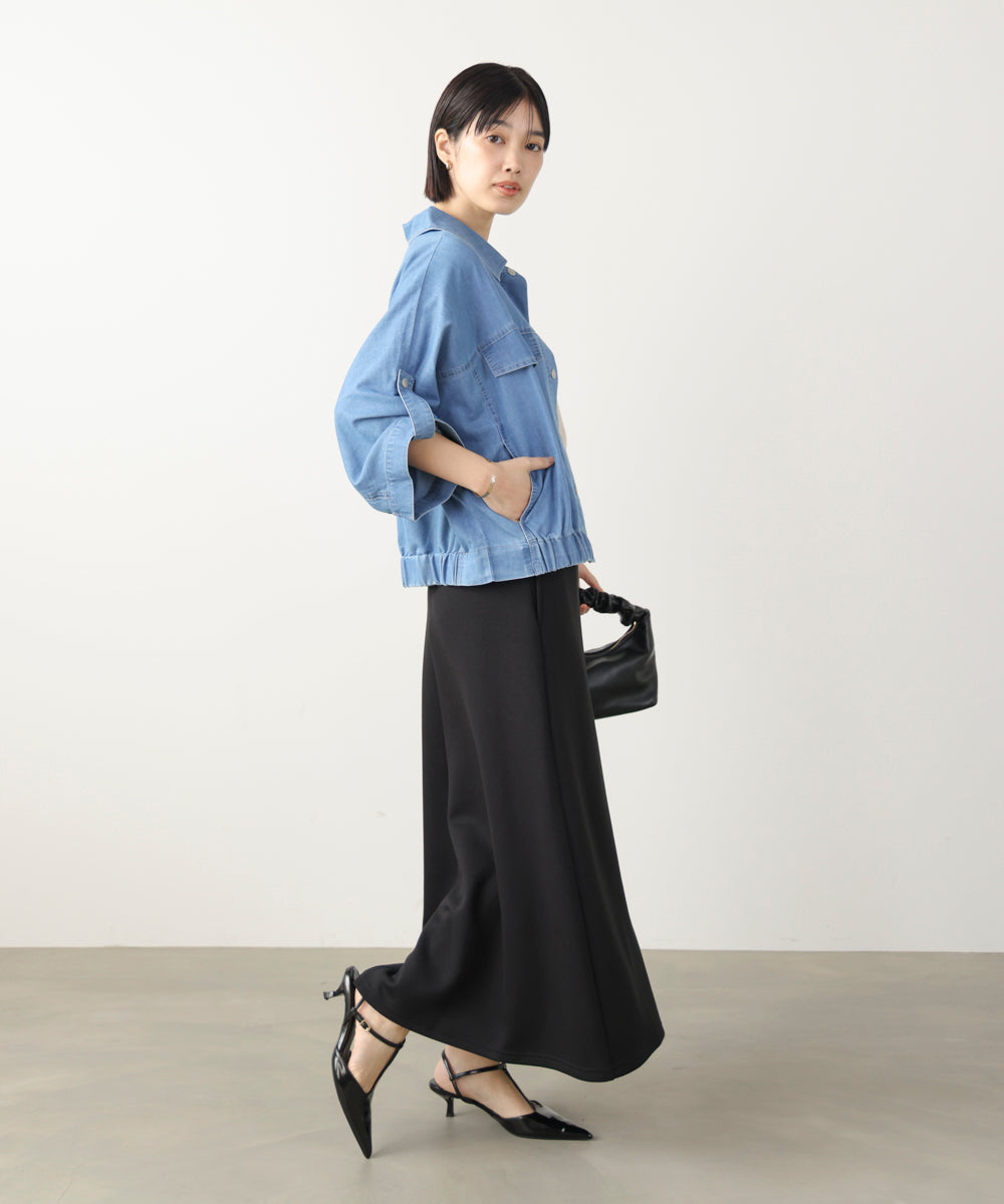 ライトデニムドルマンブルゾン［2/20発送予定］