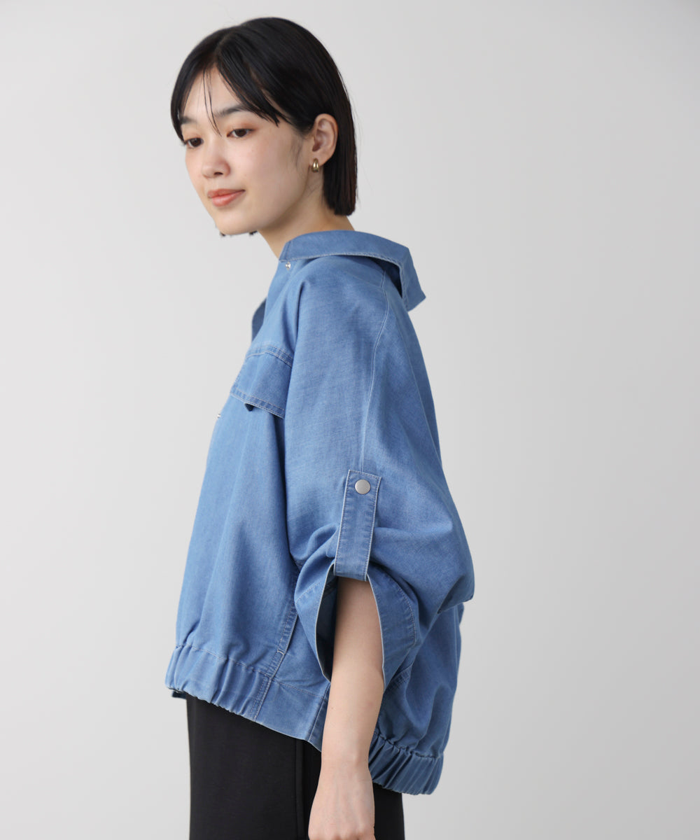 ライトデニムドルマンブルゾン［2/20発送予定］
