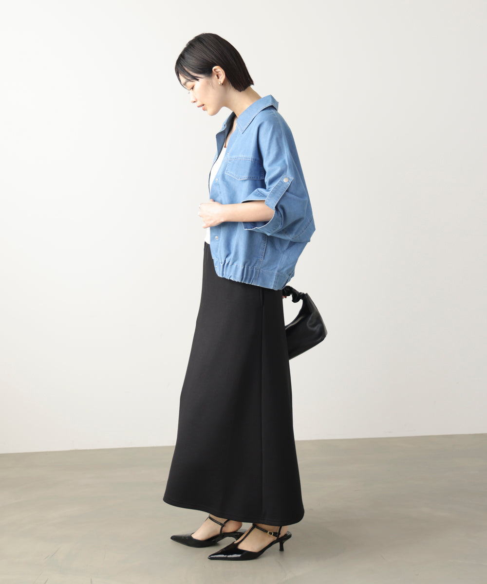 ライトデニムドルマンブルゾン［2/20発送予定］