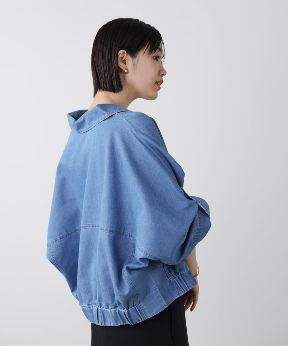 ライトデニムドルマンブルゾン［2/20発送予定］