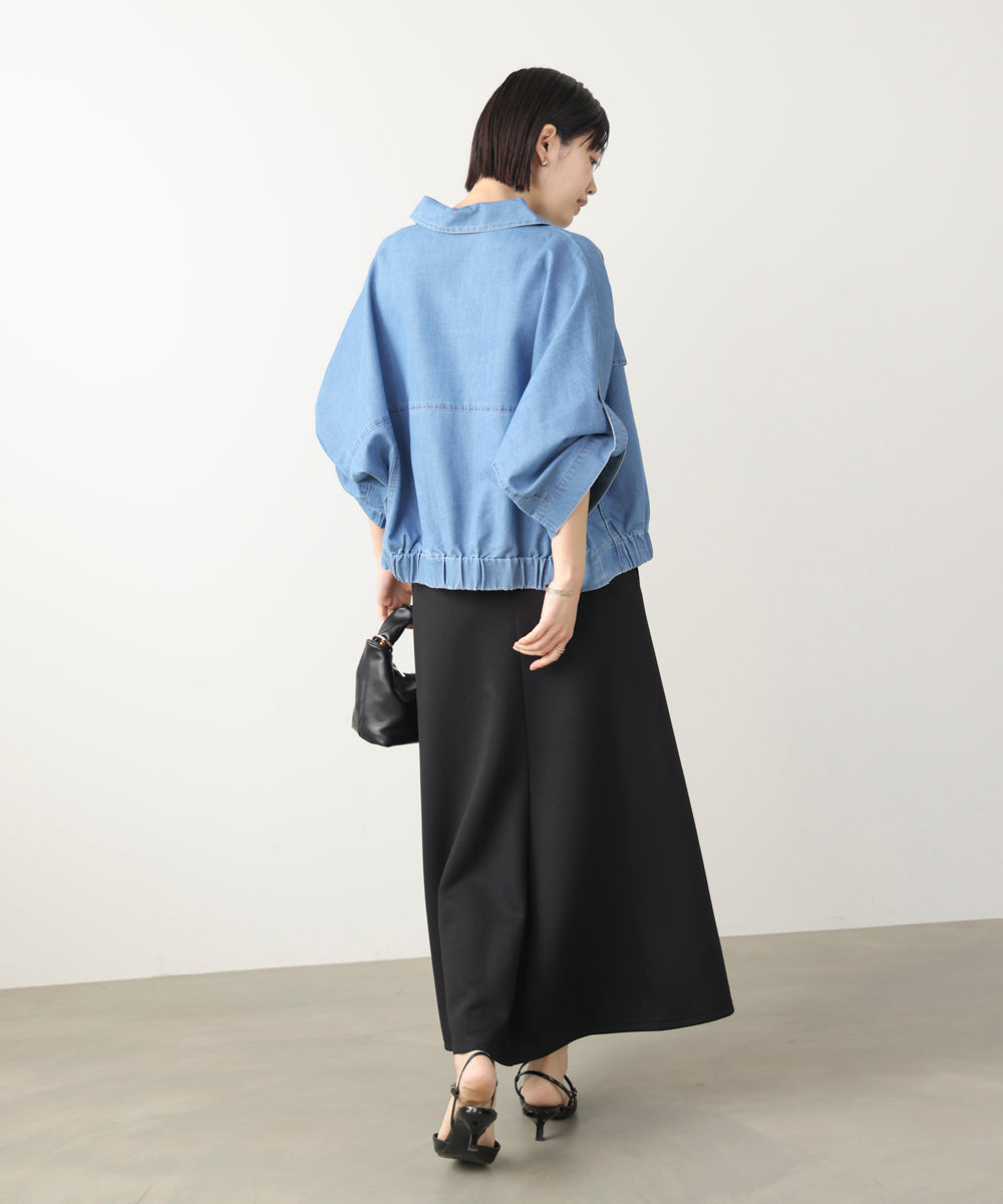 ライトデニムドルマンブルゾン［2/20発送予定］