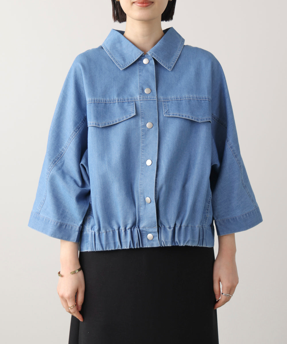 ライトデニムドルマンブルゾン［2/20発送予定］