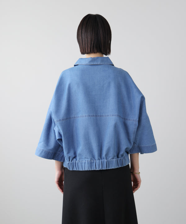 ライトデニムドルマンブルゾン［2/20発送予定］