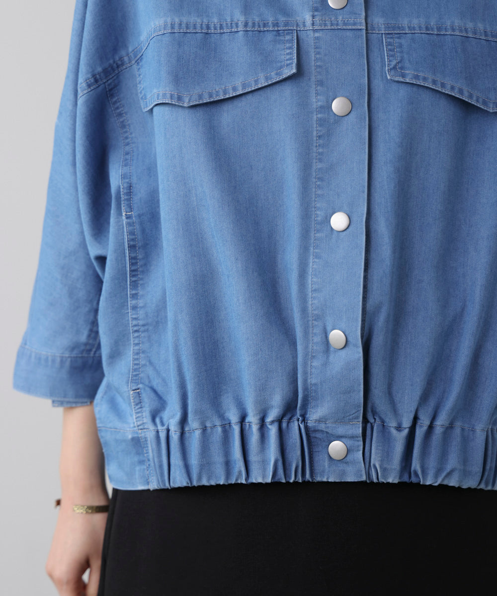 ライトデニムドルマンブルゾン［2/20発送予定］