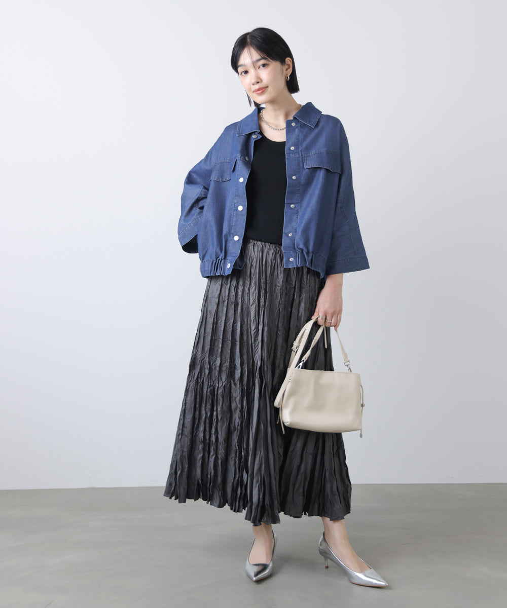 ライトデニムドルマンブルゾン［2/20発送予定］