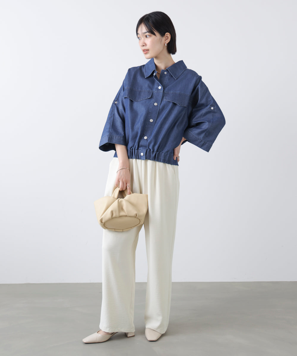 ライトデニムドルマンブルゾン［2/20発送予定］