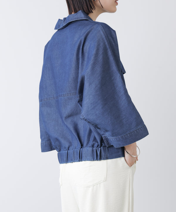 ライトデニムドルマンブルゾン［2/20発送予定］