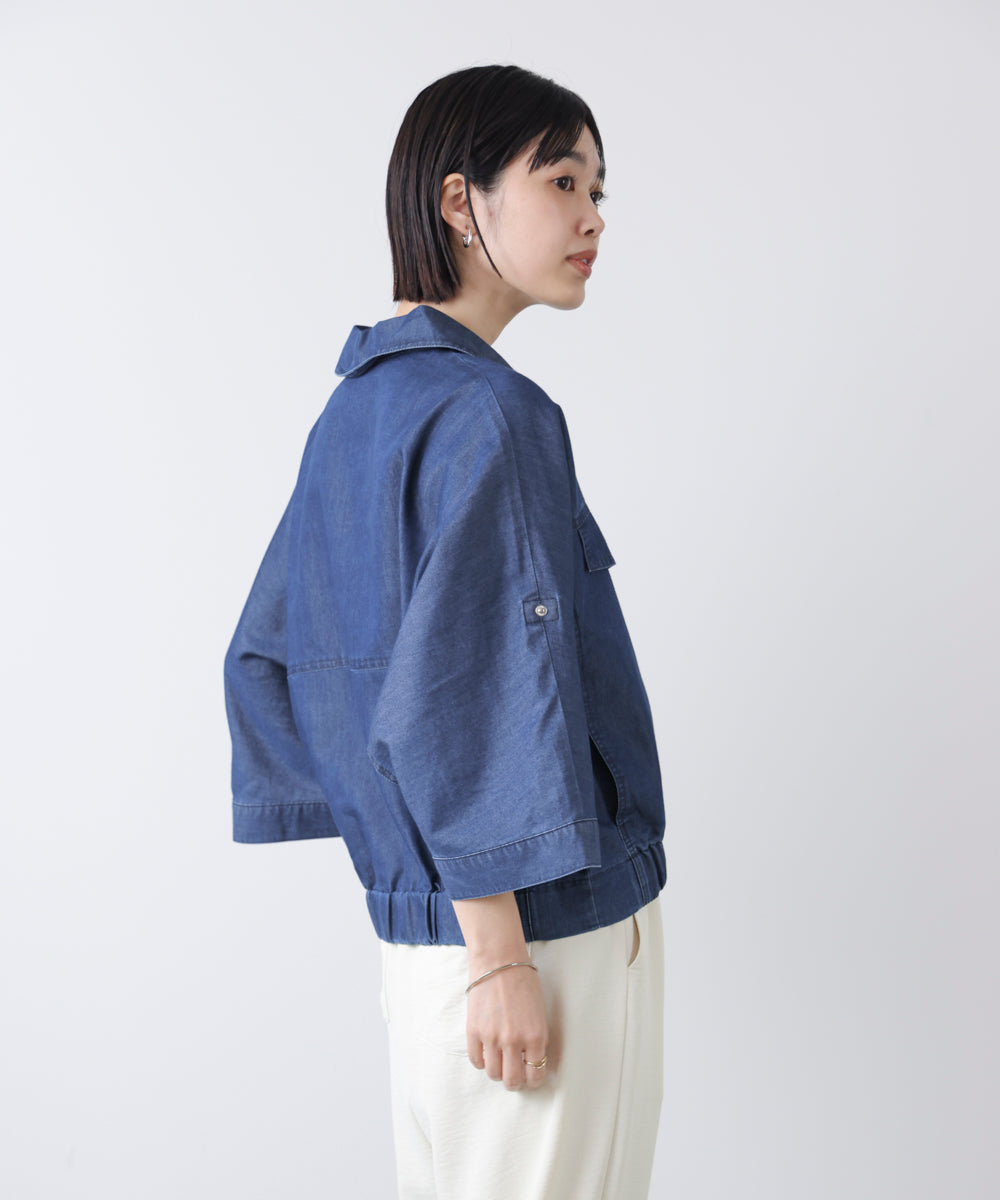 ライトデニムドルマンブルゾン［2/20発送予定］