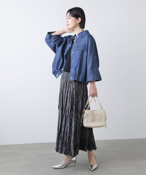 ライトデニムドルマンブルゾン［2/20発送予定］