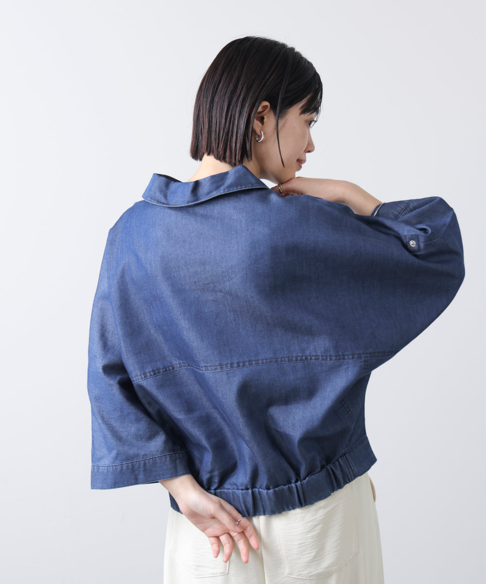 ライトデニムドルマンブルゾン［2/20発送予定］