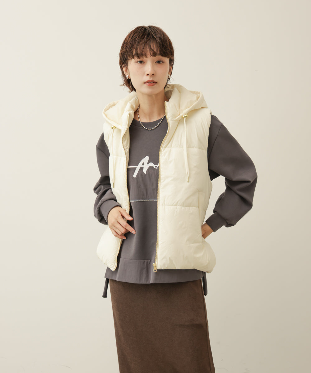 ニット切替中綿ダウンベスト［11/12発送予定］