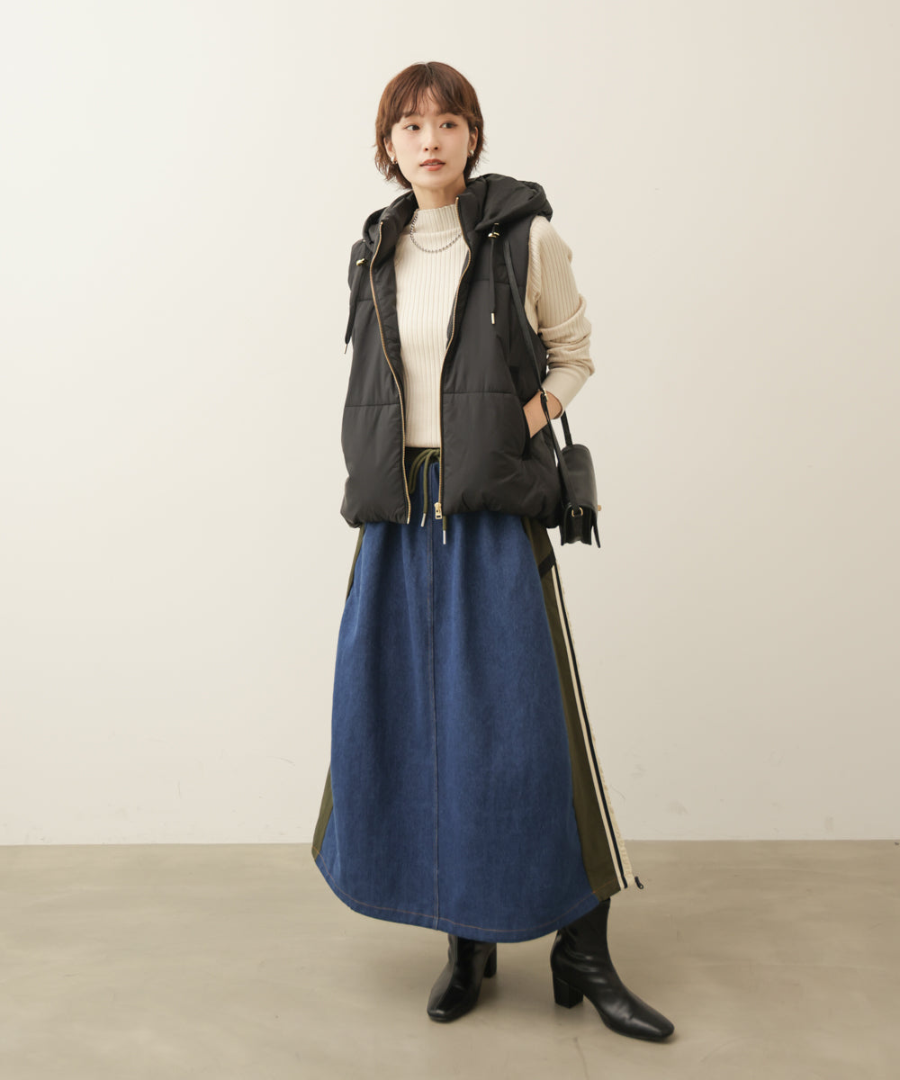 ニット切替中綿ダウンベスト［11/12発送予定］