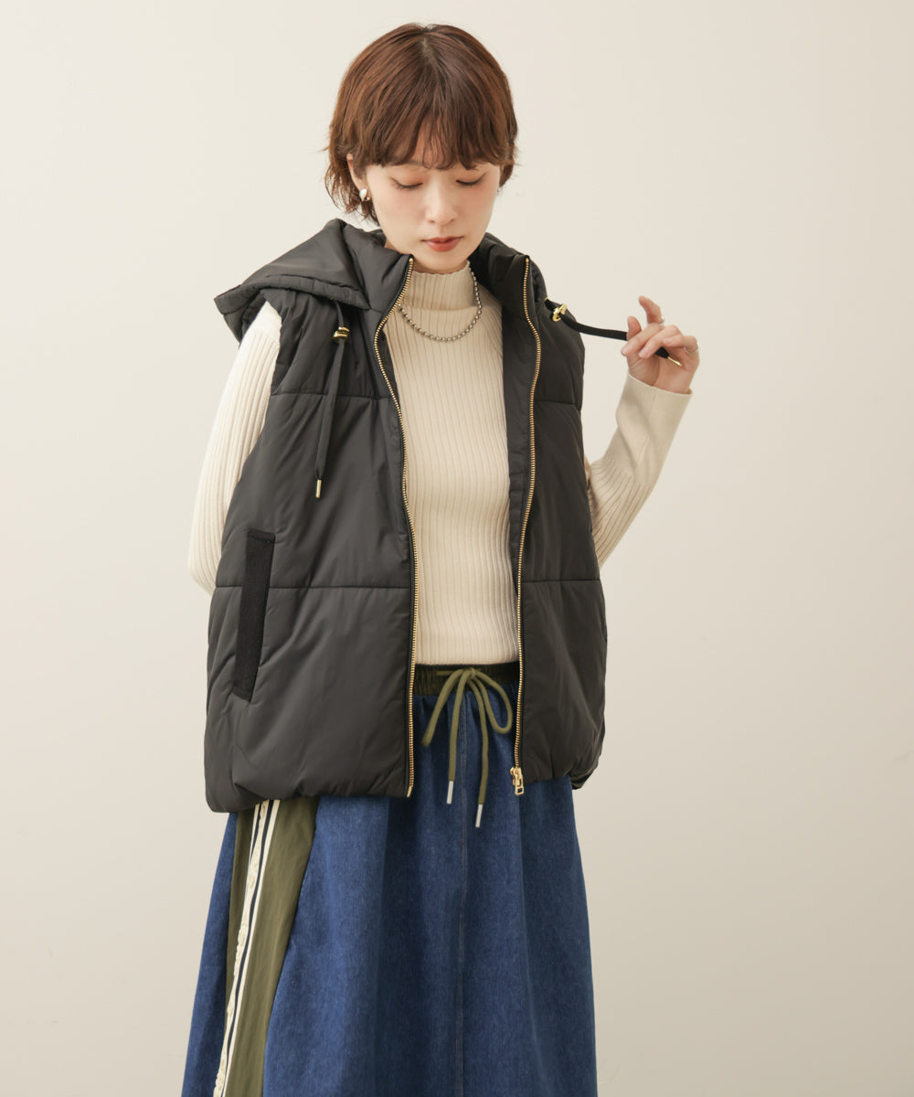 ニット切替中綿ダウンベスト［11/12発送予定］