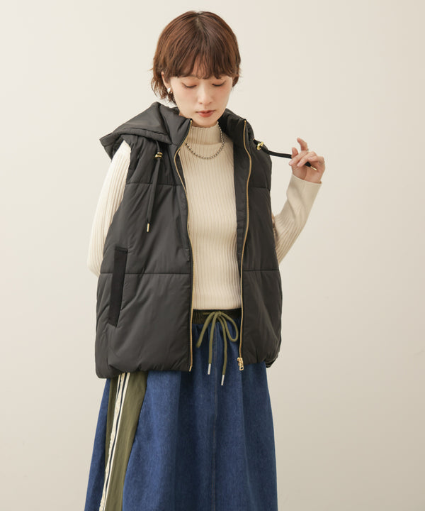 ニット切替中綿ダウンベスト［11/12発送予定］