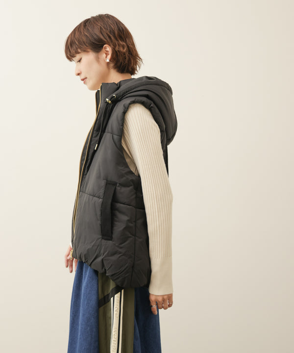 ニット切替中綿ダウンベスト［11/12発送予定］