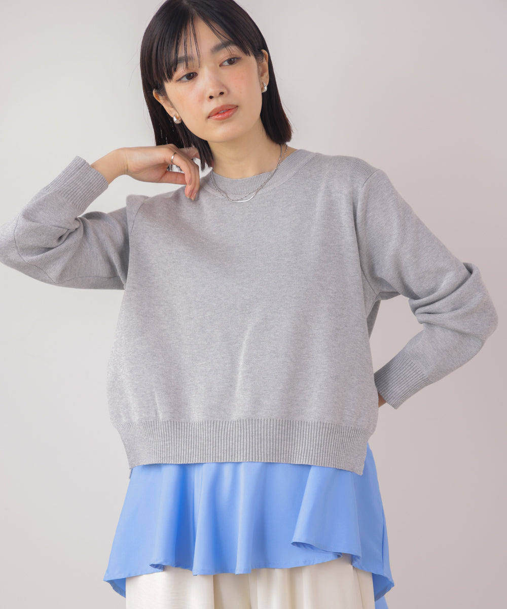 ニットセットレイヤードプルオーバー［2/6発送予定］