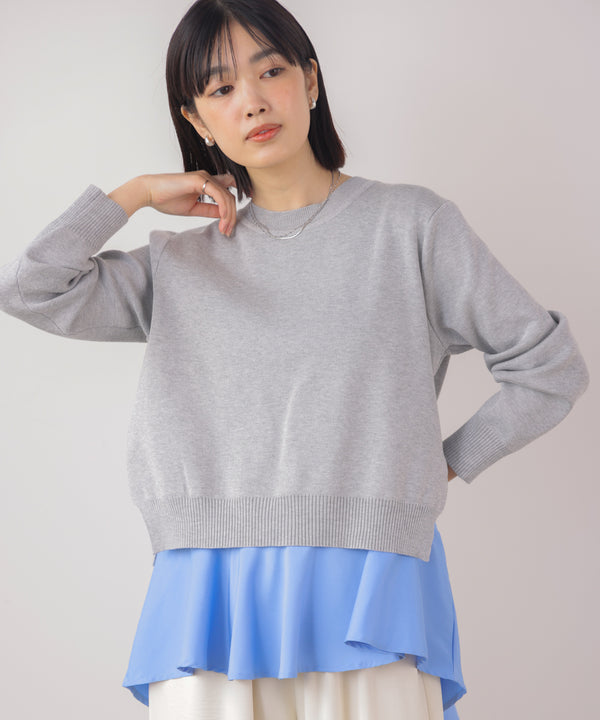 ニットセットレイヤードプルオーバー［2/6発送予定］