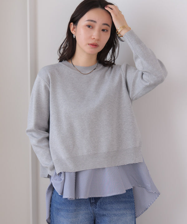 ニットセットレイヤードプルオーバー［2/6発送予定］