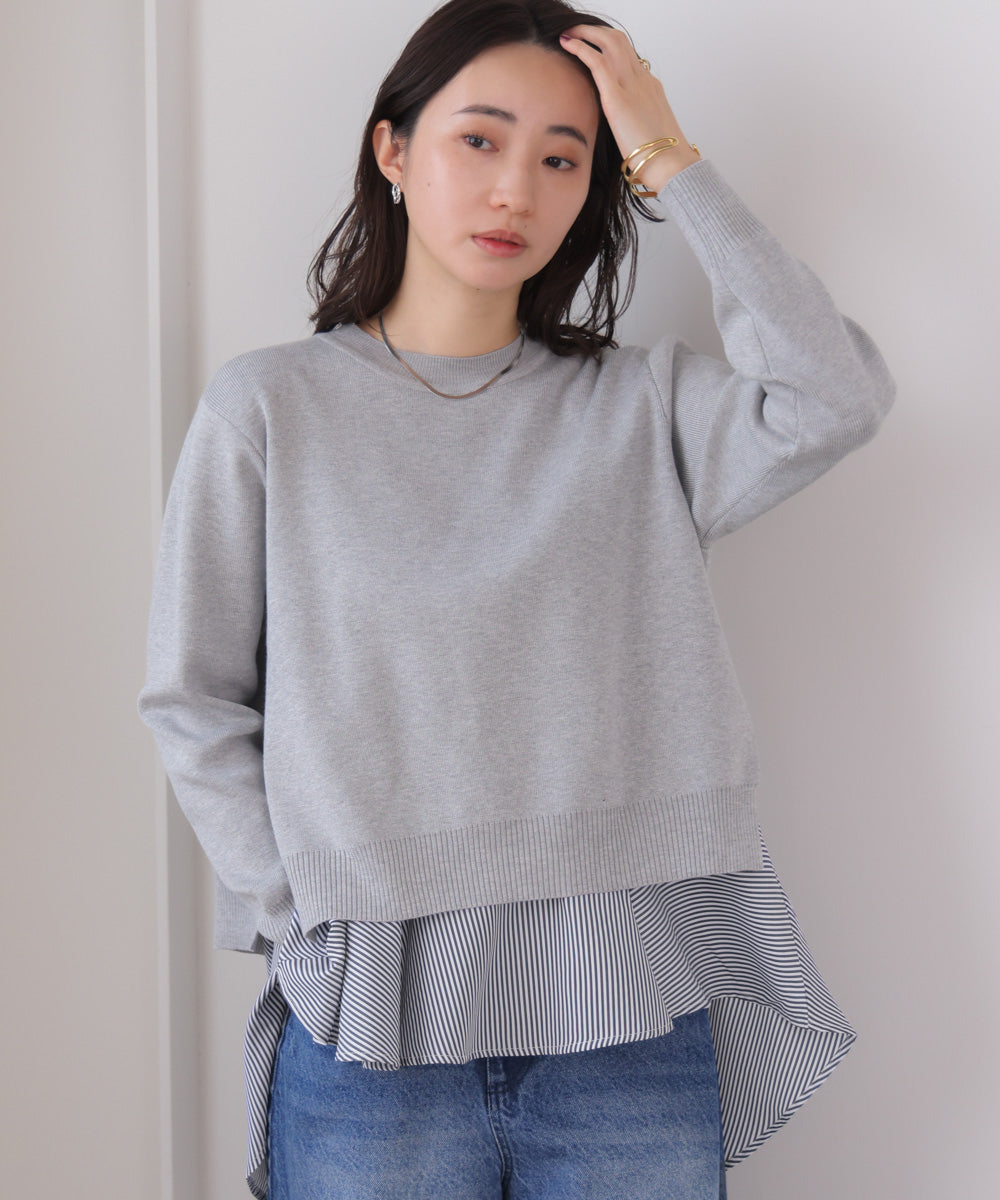 ニットセットレイヤードプルオーバー