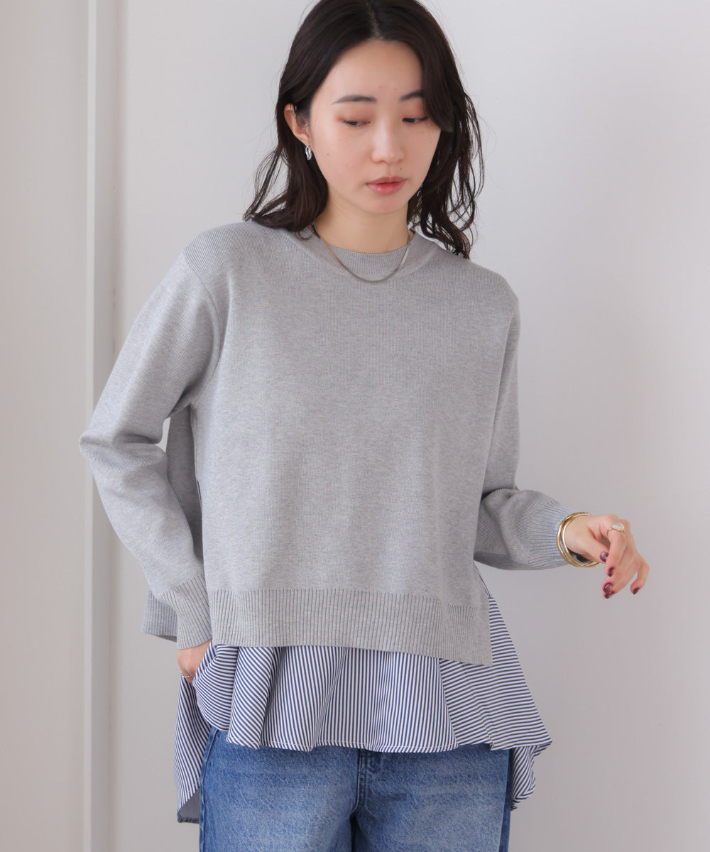 ニットセットレイヤードプルオーバー［2/6発送予定］