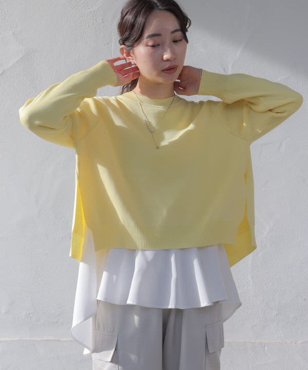 ニットセットレイヤードプルオーバー［2/6発送予定］