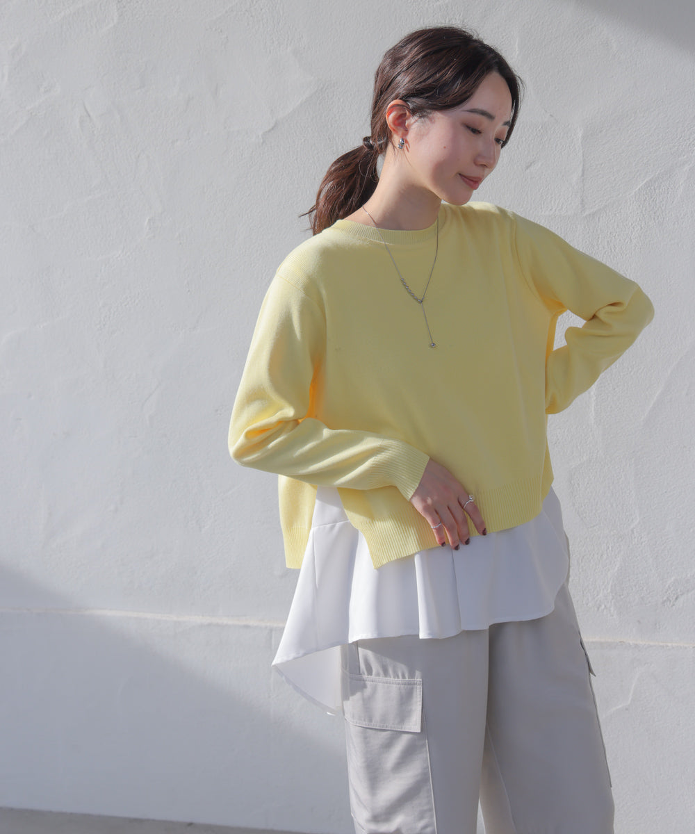 ニットセットレイヤードプルオーバー［2/6発送予定］