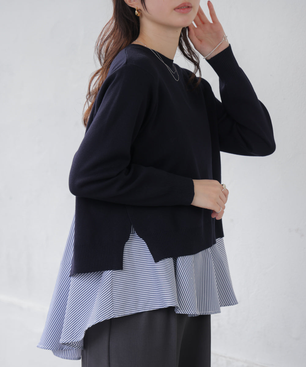 ニットセットレイヤードプルオーバー［2/6発送予定］