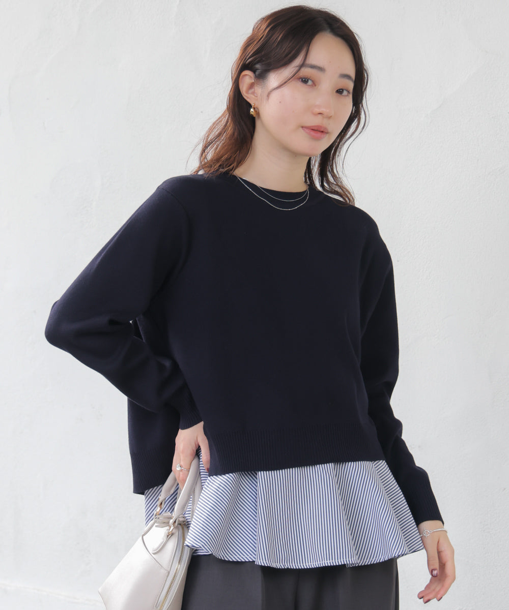 ニットセットレイヤードプルオーバー［2/6発送予定］