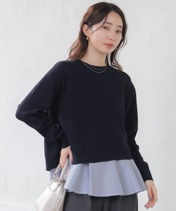 ニットセットレイヤードプルオーバー［2/6発送予定］