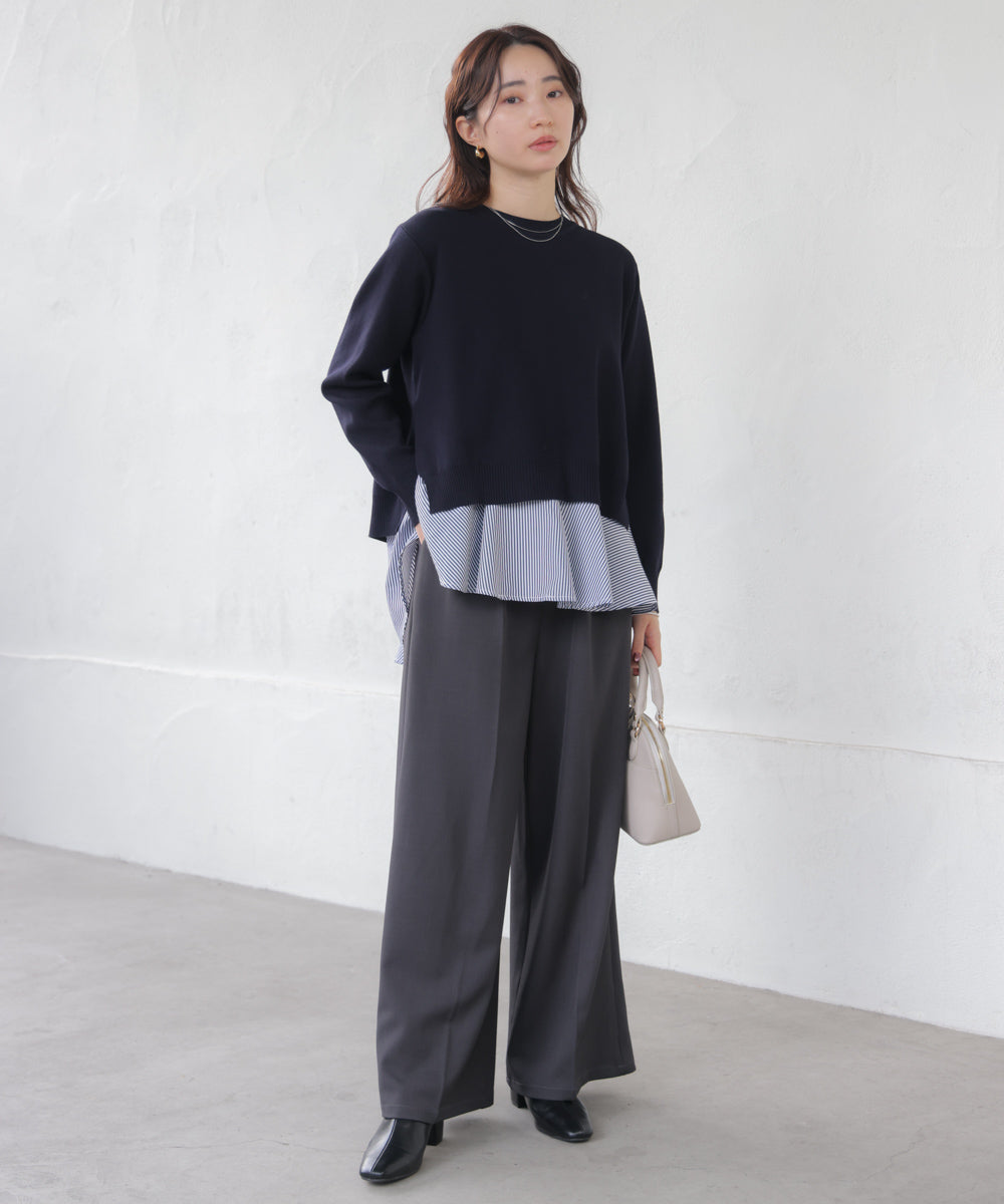 ニットセットレイヤードプルオーバー［2/6発送予定］