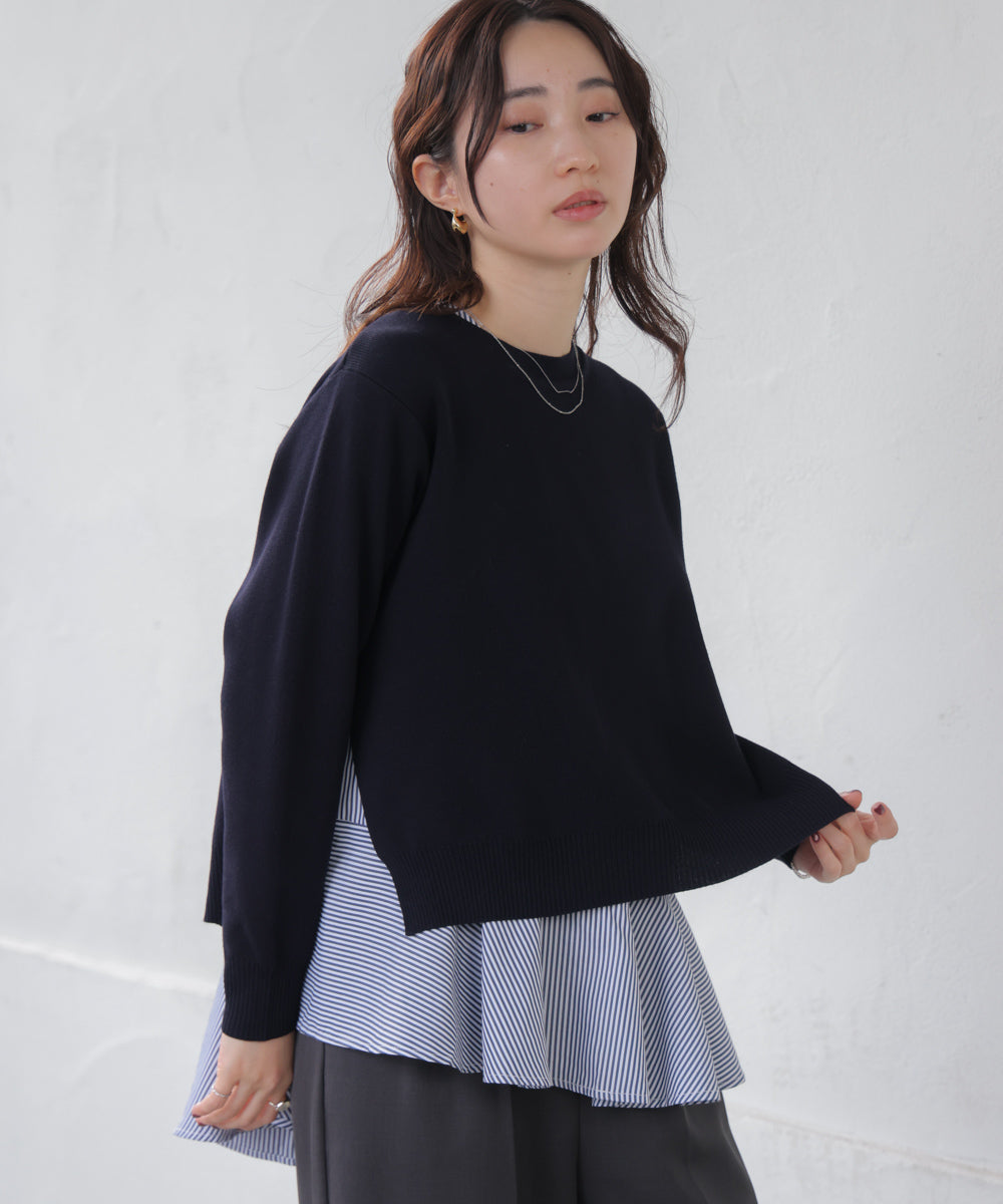 ニットセットレイヤードプルオーバー［2/6発送予定］