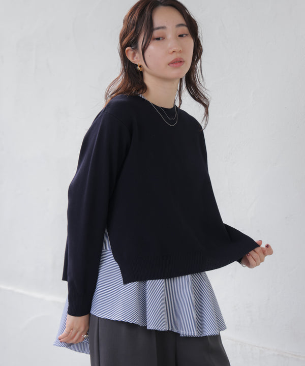 ニットセットレイヤードプルオーバー［2/6発送予定］
