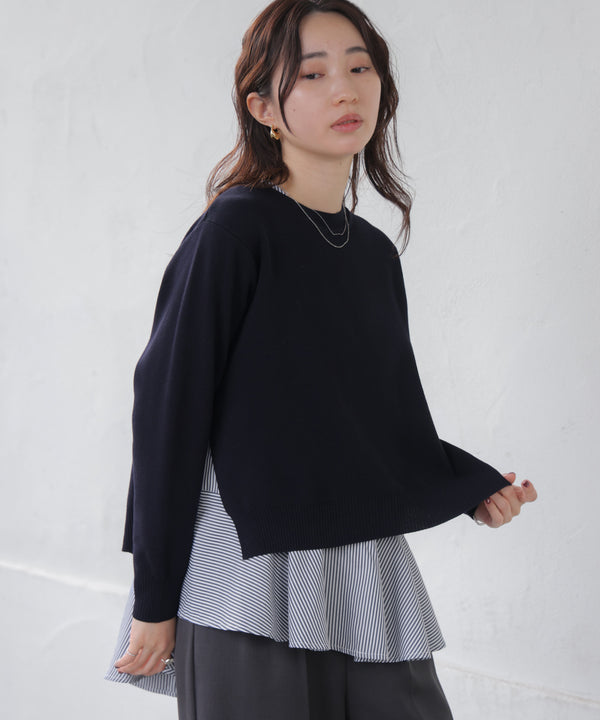 ニットセットレイヤードプルオーバー