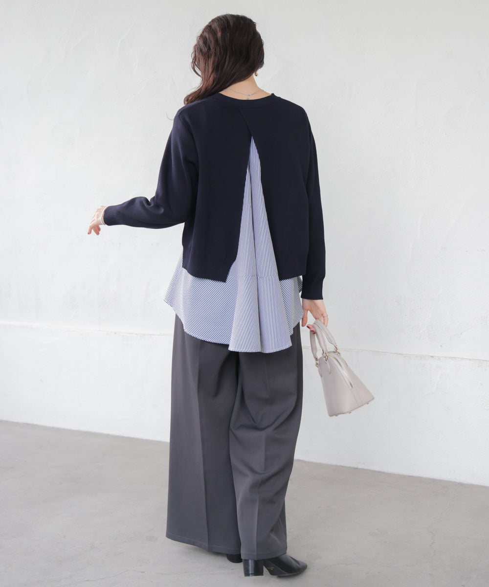 ニットセットレイヤードプルオーバー［2/6発送予定］