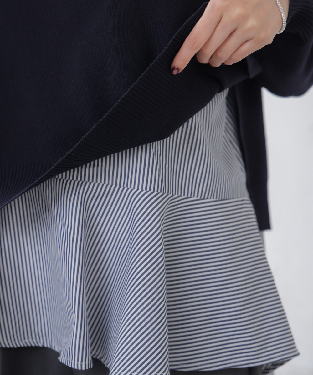 ニットセットレイヤードプルオーバー