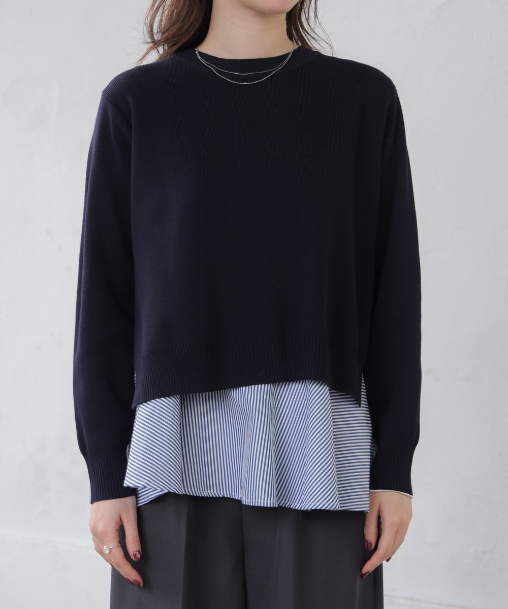 ニットセットレイヤードプルオーバー［2/6発送予定］