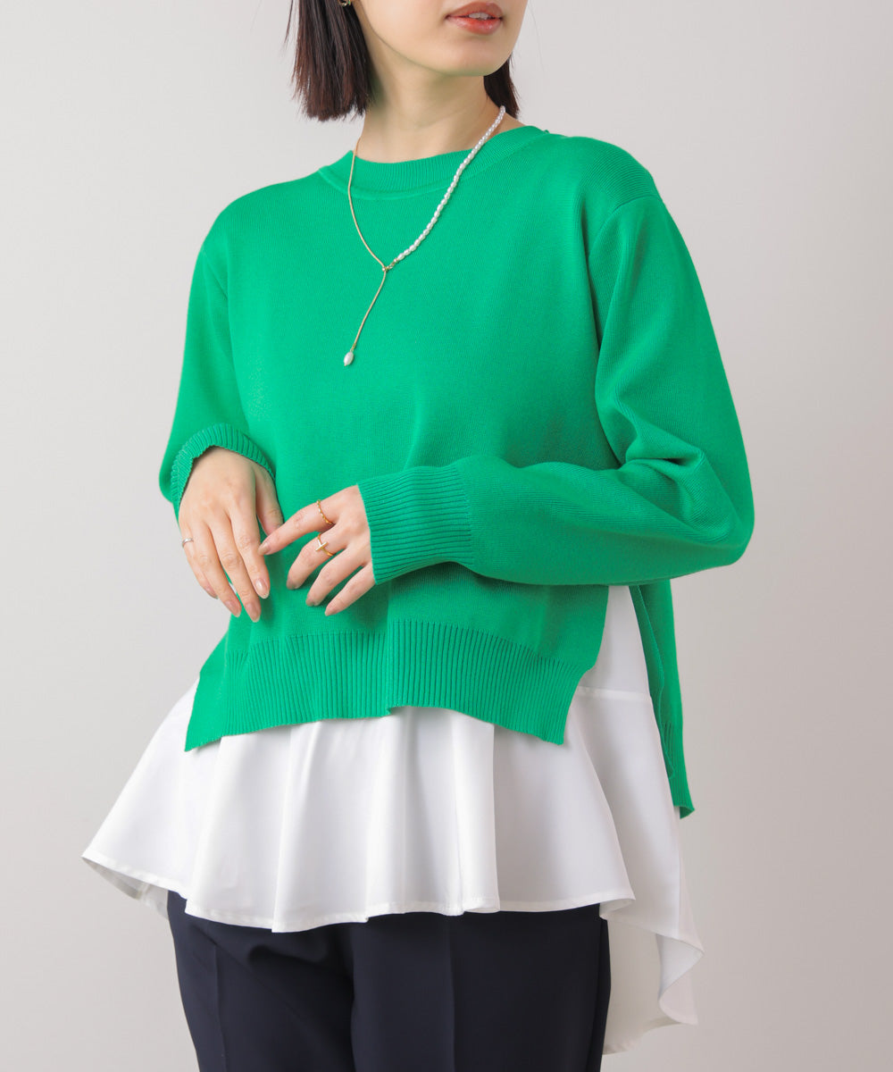 ニットセットレイヤードプルオーバー［2/6発送予定］